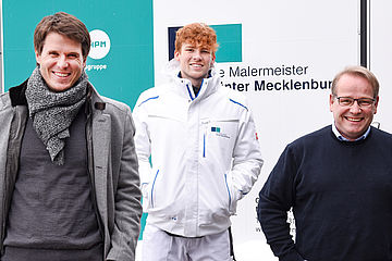 Philipp Reinhold, Moritz Schlömp und Sönke Hansen von Mecklenburg Malermeister / Spezial